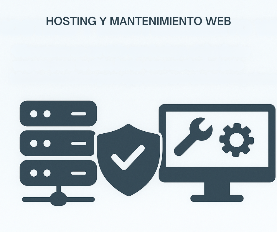 imagen que ejemplifica el mantenimiento y el hosting de una web